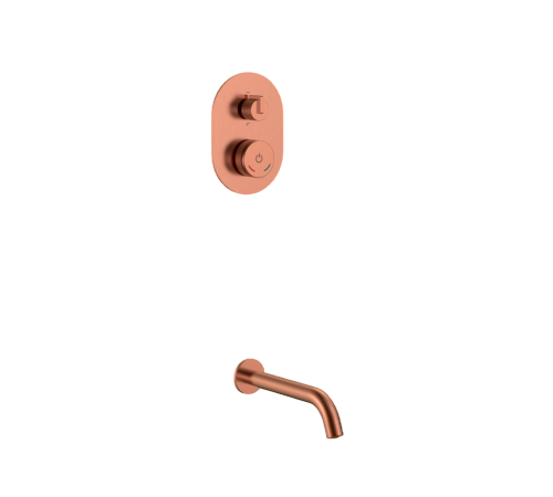 Смеситель для ванны Boheme Tech встраиваемый нажимной на 2 потребителя copper brushed 154-CB