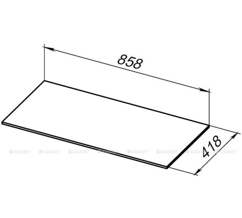 Столешница Allen Brau LIBERTY 90 без отверстия graphite 1.330012.G