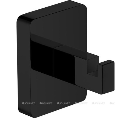 Крючок одинарный Aquanet черный матовый 6582MB