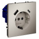 Розетка с заземлением и со шторкой и 2хUSB type A и C, без рамки Voltum S70 VLS040503