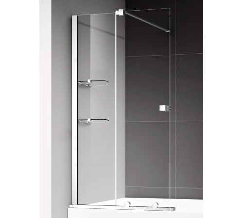 Шторка на ванну Aquanet 1200x1400 мм стекло 8 мм хром AQM6601-2