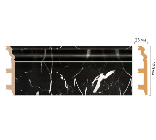 Плинтус напольный DECOMASTER D233-78 ДМ 120х23х2400 мм D233-78 ДМ
