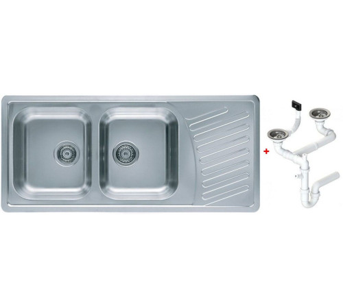 Мойка кухонная Alveus Elegant 70 1110х510х190 мм оборачиваемая с сифоном 1009386