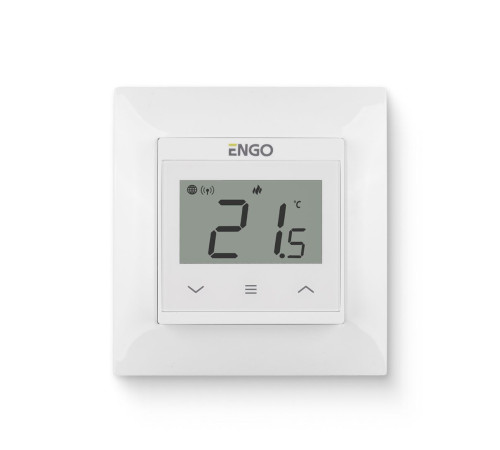 Термостат ENGO Controls E55 комнатный встраиваемый программируемый WiFi белый E55-W