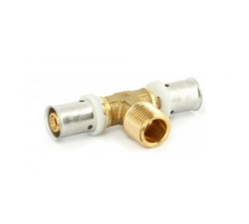 Тройник пресс с наружной резьбой General Fittings 16 х 1/2 х 16 мм 708G6261