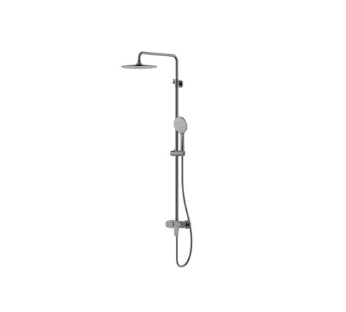 Душевая система Aquanet Nika 3 jet 250 мм оружейная сталь AQ2860BGM