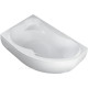 Ванна акриловая Aquanet Capri 160x100 L левосторонняя с каркасом и сливом-переливом 00205476