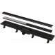 Водоотводящий желоб AlcaPlast Simple для двухсторонней решетки 850 мм черный APZ19BLACK-850