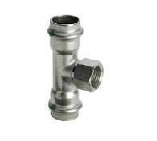 Тройник Viega Sanpress Inox с SC-Contur ВР 18x3/4x18 мм нержавеющая сталь 2317.2 437169