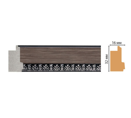 Багет из полистирола DECOMASTER FM16-1 32х16х2850 мм FM16-1