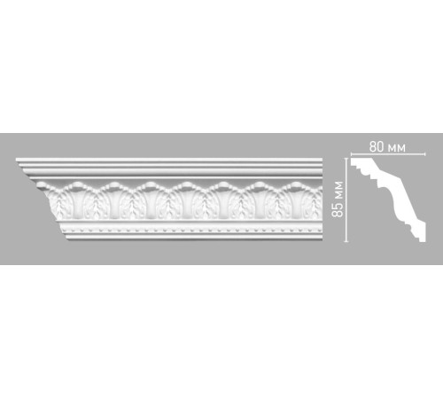 Плинтус потолочный с рисунком DECOMASTER 95024 85х80х2400 мм 95024