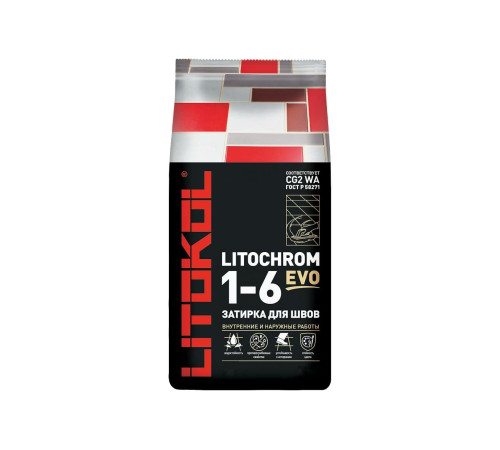 Затирка цементная Litokol LITOCHROM 1-6 EVO LE.200 Белый 2 кг L0500010002