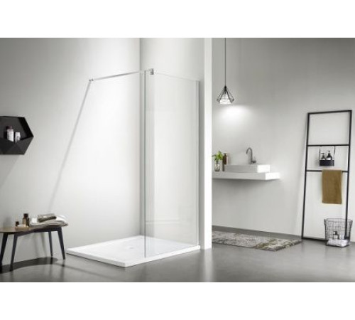 Душевая перегородка Aquanet Walk in 1000x2000 мм профиль хром прозрачное стекло 8 мм AQ.WI.100.1CH