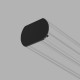 Slim Magnetic Заглушка для шинопровода Round (черный) (2шт) 85134/00 85134/00