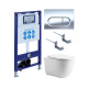 Комплект инсталляции с унитазом 4 в 1 AQUATEK КЛАССИК cm-043