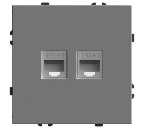 Розетка двойная Ethernet RJ-45 без рамки Stekker Эмили 49952