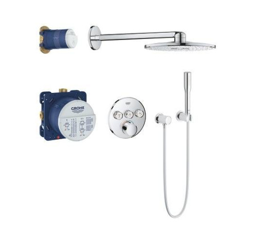 Душевая система с термостатом Grohe Grohtherm SmartControl и верхним душем Rainshower 310 хром 34709000
