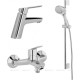 Комплект смесителей 3 в 1 Jacob Delafon Lucien E20850RU-CP (E20849/E20848/E32907-CP)