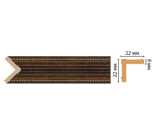 Угол декоративный DECOMASTER 116M-56 22х22х2400 мм 116M-56