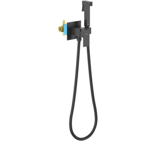 Комплект для гигиенического душа встроенный Aquatek Либра матовый черный AQ1022MB