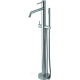 Смеситель для ванны напольный Paffoni LIGHT с ручным душем и шлангом steel looking LIG032ST