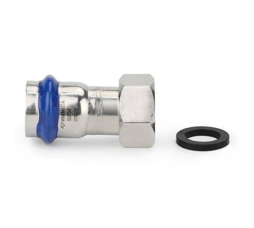 Муфта раструбная Varmega Inox Press с накидной гайкой 15 мм x 1/2 1659550