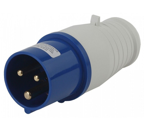 Вилка прямая ЭРА 2P+PE 16А IP44 V-16-2P-PE-IP44