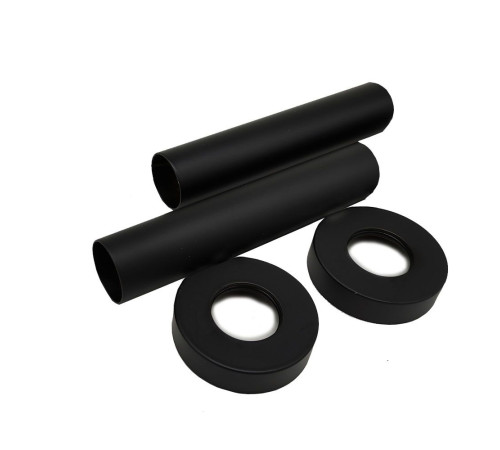 Комплект декоративных трубок SR Rubinetterie L70 x Ø18-20-1/2 чёрный матовый 0491-1500V07S