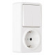 Блок с выключателями двухклавишными Arte Milano am-310 310.53-1.white
