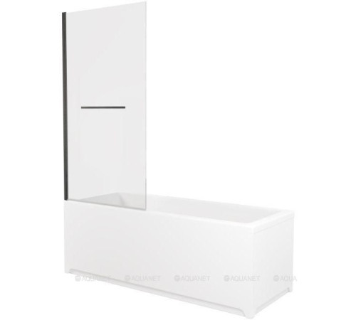 Шторка на борт ванны Allen Brau Priority 800x1500 мм Optiwhite черн. браш. ал. 3.31022.BBA
