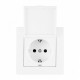Розетка с заземлением и шторкой, с крышкой Arte Milano SET06-1 SET06-1-41-1 white