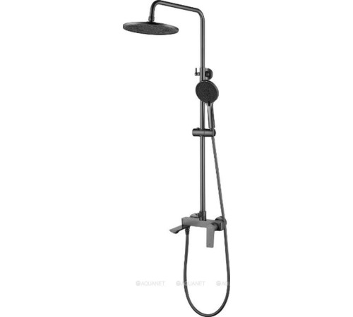 Душевая система Haiba HB24816-3 с изливом и тропическим душем пепельный HB24816-3