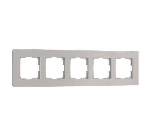 Рамка из стекла на 5 постов Senso дымчатый soft-touch W0053117