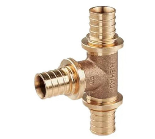 Тройник равнопроходный REHAU RAUTITAN PLATINUM RX 25-25-25 бронза 1264504