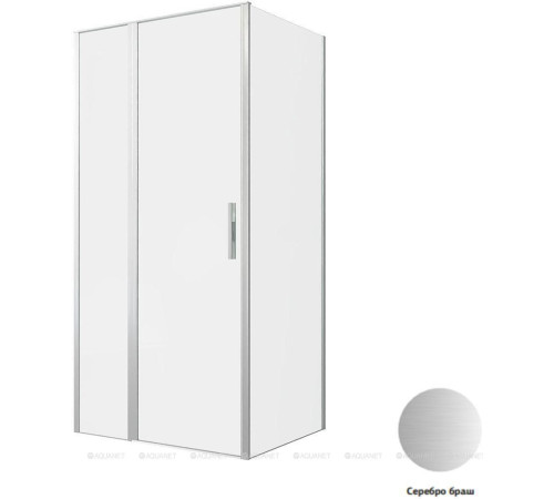 Душевое ограждение Allen Brau Priority 1000x800 мм 8 мм серебро браш 3.31029.BA/3.31041.BA