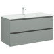 Тумба с раковиной Aquanet Вега 2.0 100 Flat 2 ящика мисти грин 00344772