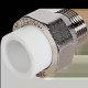 Муфта комбинированная разъемная Pro Aqua PP-R 20x1 НР белая PA21011