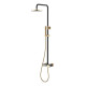 Душевая стойка с верхним душем Boheme Stick 30х57х112,5 см черный/золото 128-BG
