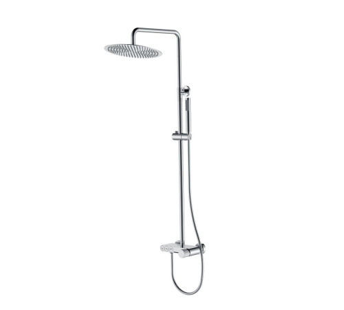 Душевая стойка Boheme Stick Linea со смесителем и верхним душем 30 см хром 128-CRCR.3