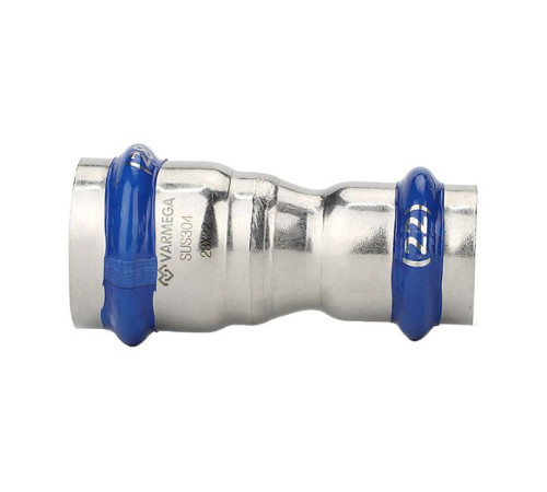 Муфта переходная двухраструбная Varmega Inox Press 28х22 мм VM702002822