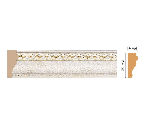 Молдинг DECOMASTER 125-40 ДМ 30х14х2400 мм 125-40 ДМ