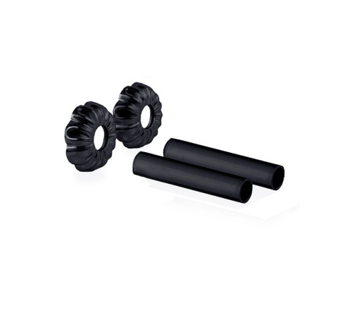 Комплект декоративных трубок SR Rubinetterie Old Style L70 x Ø18-20-1/2 чёрный матовый 0497-1500V07S