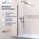 Душевая перегородка RGW WA-002B 800x1950 мм черный прозрачное стекло 35100208-14