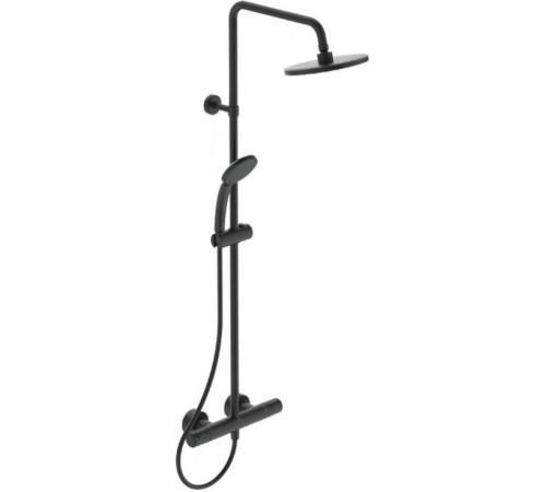 Душевая система с термостатом Ideal Standard Ceratherm T25 Ø200/100 мм черный матовый A7545XG