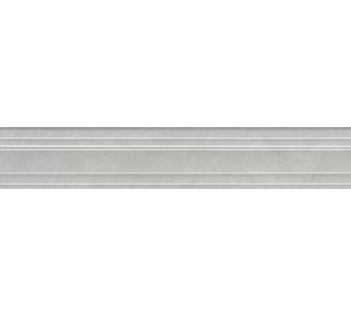 Бордюр Kerama Marazzi Монте Тиберио Багет серый глянцевый обрезной 40x7,3 см BLF023R