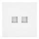 Розетка двойная Ethernet RJ-45 без рамки Stekker Мия 50437