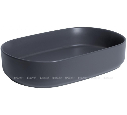 Раковина накладная Allen Brau Fantasy Oval 550х360 мм антрацит 4.11022.AN