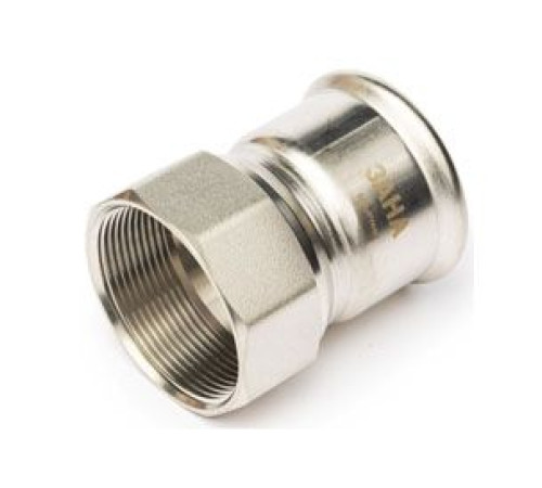 Муфта переходная пресс нержавеющая сталь SANHA NiroPress AISI 304L 22 мм x 3/4 ВР 691270G2234.3