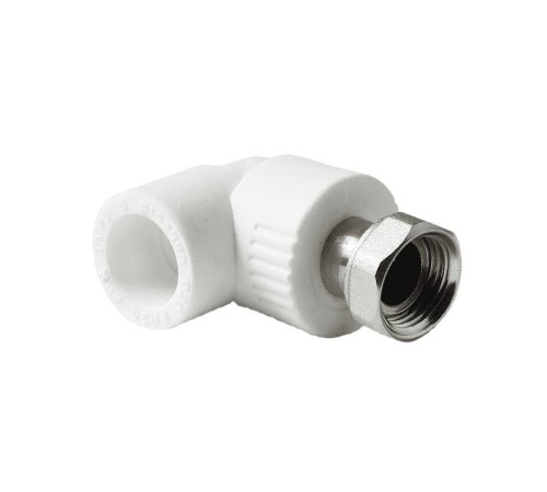 Угольник Pro Aqua PP-R 25x3/4 с накидной гайкой белый PA29214