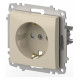 Розетка с заземлением и со шторкой, без рамки Elbi Eleсtriс Zena Vega 609-010300-243